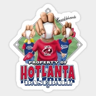 Knucklehead for Hotlanta Baseball Sticker